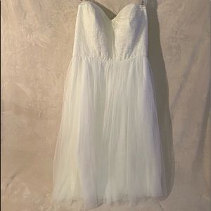 Jenny Yoo Ivory Tulle Strapless Dress